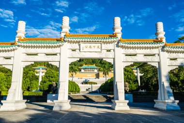 Taipei Ulusal Sarayı Müzesi Tayvan seyahat için dönüm noktası dış bina güzel mimari