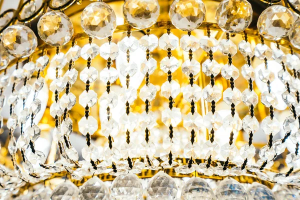 Bella Lusso Lampadario Cristallo Decorazione Interna Della Stanza — Foto Stock