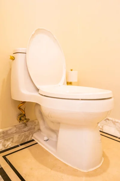 White Toilet Seat Decoration Interior Room — Stock Photo, Image