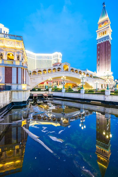 Gyönyörű Építészeti Épület Velencei Más Hotel Resort Kaszinó Macau Város — Stock Fotó