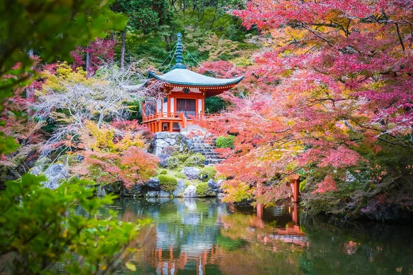 Renkli ağaç ve yaprak sonbahar sezonu Kyoto Japonya ile güzel Daigoji Tapınağı