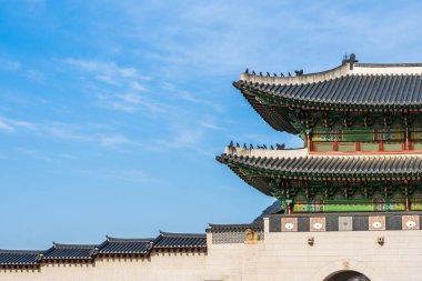 Gyeongbokgung Sarayı Seul Güney Kore'de bina güzel mimari