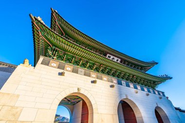 Gyeongbokgung Sarayı Seul Güney Kore'de bina güzel mimari