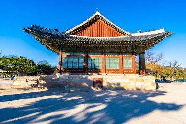 Gyeongbokgung Sarayı Seul Güney Kore'de bina güzel mimari