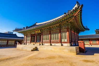 Gyeongbokgung Sarayı Seul Güney Kore'de bina güzel mimari