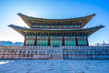 Gyeongbokgung Sarayı Seul Güney Kore'de bina güzel mimari