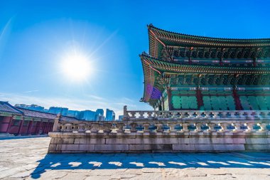 Gyeongbokgung Sarayı Seul Güney Kore'de bina güzel mimari