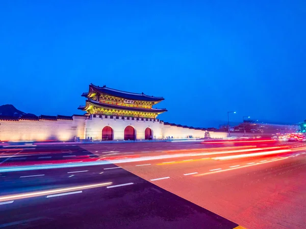 Magnifique Bâtiment Architecture Palais Gyeongbokgung Point Repère Séoul Corée Sud — Photo