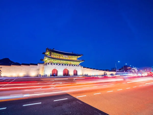 Gyeongbokgung Palace Landmark Dél Koreában Seoul Városának Gyönyörű Építészeti Épület — Stock Fotó