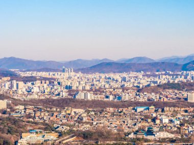 Bina Cityscape Kulesi Seoul City Güney Kore ile güzel mimari