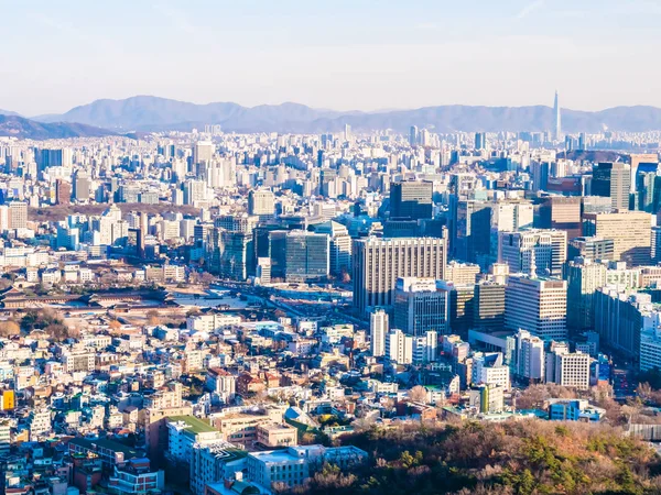 Bina Cityscape Kulesi Seoul City Güney Kore ile güzel mimari