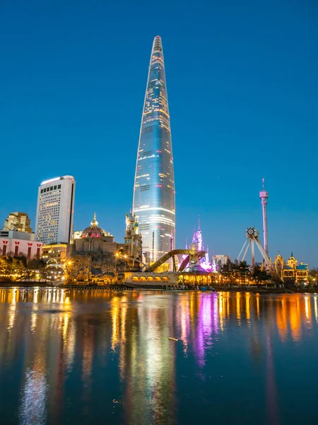 Seoul Südkorea Dezember 2018 Schönes Architekturgebäude Lotte Tower Ist Das — Stockfoto