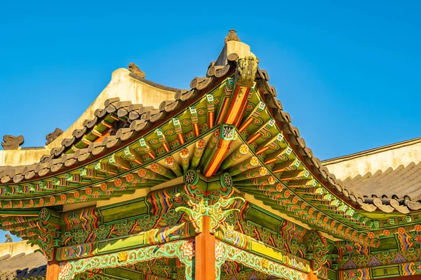 Bela Arquitetura Edifício Changdeokgung Palácio Marco Seul Cidade Coreia Sul — Fotografia de Stock