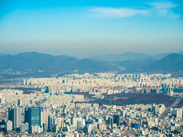 Bella Vista Aerea Dell Edificio Architettura Nella Città Seoul — Foto Stock