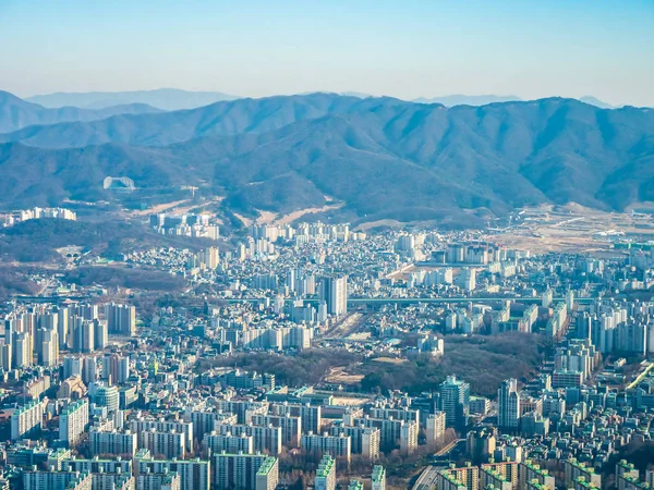 Bella Vista Aerea Dell Edificio Architettura Nella Città Seoul — Foto Stock