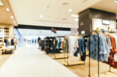 Arkaplan için mağaza içi soyut bulanıklık ve odaklanmış alışveriş merkezi