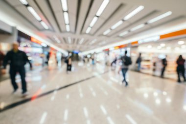 Soyut bulanıklık ve arka plan için Havaalanı terminal iç defocused