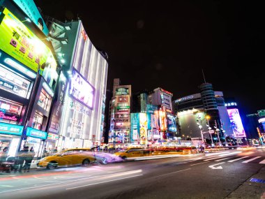 Taipei, Tayvan - 27 Kasım 2018: Ximending sokak pazar Tayvan popüler bölgesi olduğunu