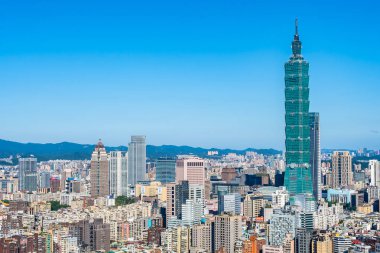 Tayvan Taipei şehir manzarası bina güzel mimari