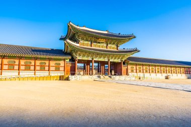 Gyeongbokgung Sarayı Seul Güney Kore'de bina güzel mimari
