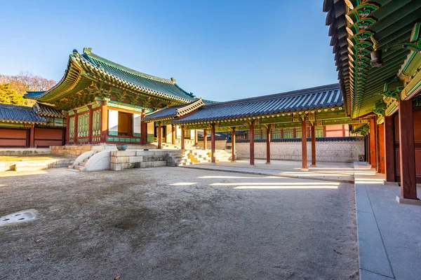 Bela Arquitetura Edifício Changdeokgung Palácio Marco Seul Cidade Coreia Sul — Fotografia de Stock