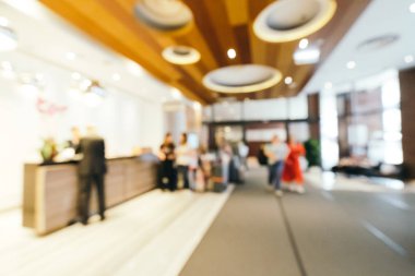 Soyut bulanıklık ve arka plan için otel lobisi.
