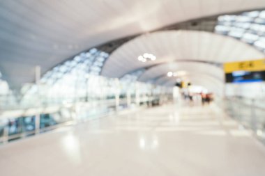 Soyut bulanıklık ve arka plan için Havaalanı terminal iç defocused