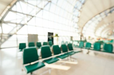 Soyut bulanıklık ve arka plan için Havaalanı terminal iç defocused