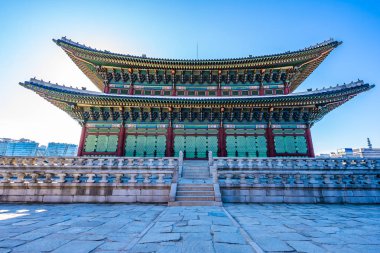 Gyeongbokgung Sarayı Seul Güney Kore'de bina güzel mimari
