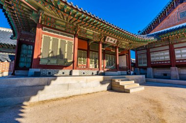 Gyeongbokgung Sarayı Seul Güney Kore'de bina güzel mimari