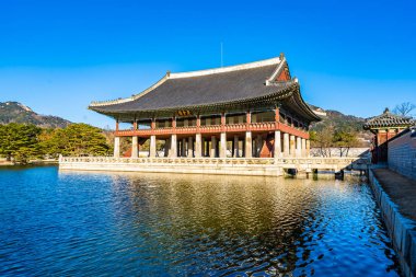 Gyeongbokgung Sarayı Seul Güney Kore'de bina güzel mimari