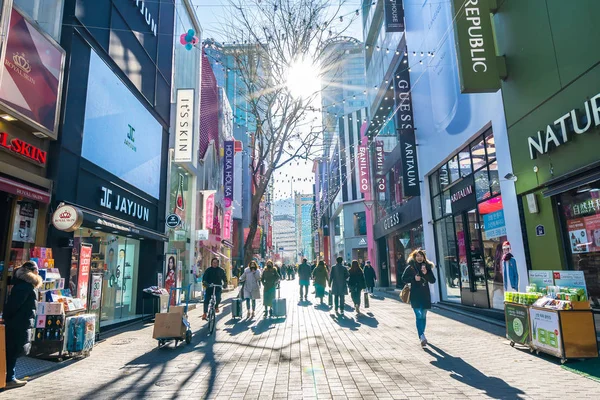 Seúl Corea Del Sur Diciembre 2018 Myeong Dong Market Lugar — Foto de Stock