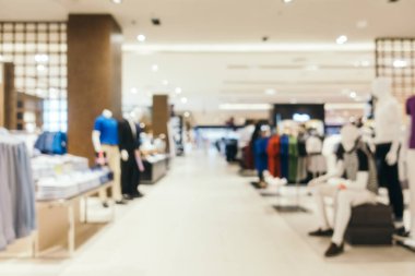 Arkaplan için mağaza içi soyut bulanıklık ve odaklanmış alışveriş merkezi