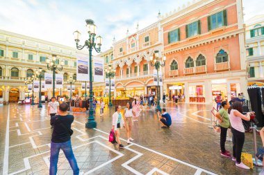 Macau, Çin - 8 Eylül 2018: Venedik m dönüm noktası olan
