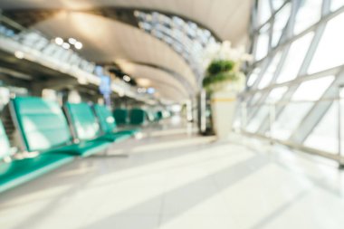 Soyut bulanıklık ve arka plan için Havaalanı terminal iç defocused