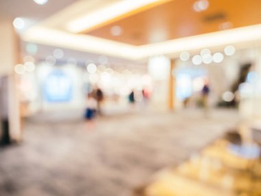 Soyut bulanıklık ve ufuk alışveriş merkezi alışveriş arka plan için