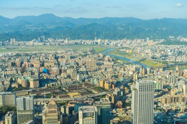 Tayvan Taipei şehir manzarası bina güzel mimari