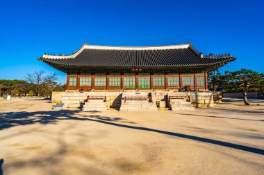 Gyeongbokgung Sarayı Seul Güney Kore'de bina güzel mimari
