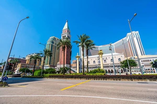 Hermoso Edificio Arquitectura Veneciano Otro Complejo Hotelero Casino Ciudad Macao —  Fotos de Stock