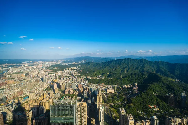 Hermosa Arquitectura Edificio Taipei Horizonte Ciudad Taiwán — Foto de Stock