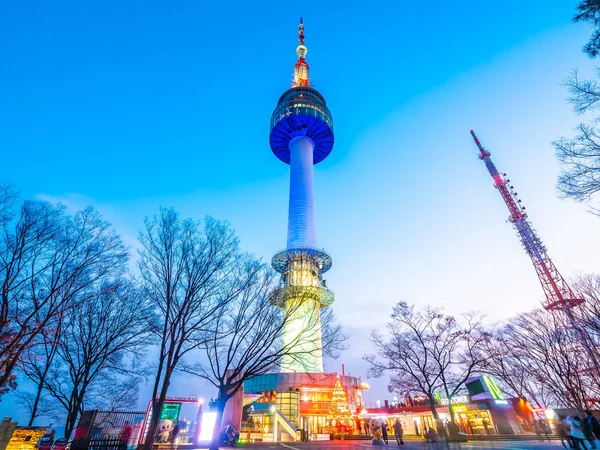 Bela Arquitetura Edifício Seul Torre Namsan Montanha Marco Seul Cidade — Fotografia de Stock