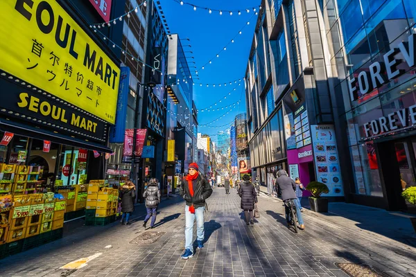 Seúl Corea Del Sur Diciembre 2018 Myeong Dong Market Lugar — Foto de Stock