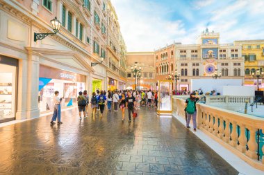 Macau, Çin - 8 Eylül 2018: Venedik m dönüm noktası olan