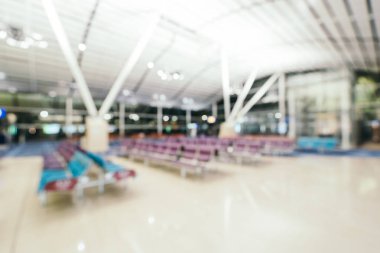 Soyut bulanıklık ve arka plan için Havaalanı terminal iç defocused