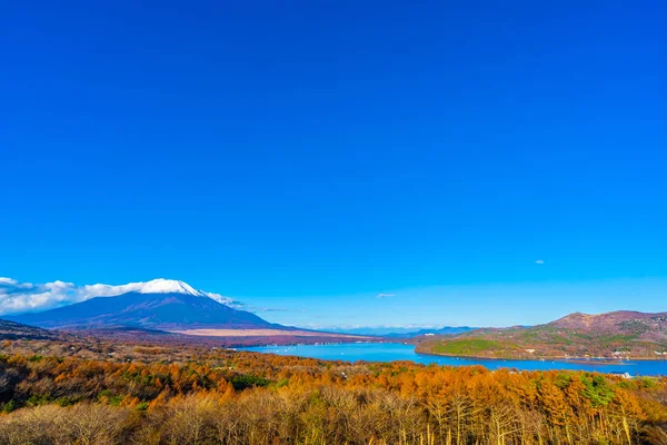 Bellissimo Paesaggio Montagna Fuji Yamanakako Lago Yamanaka Nella Stagione Autunnale — Foto Stock