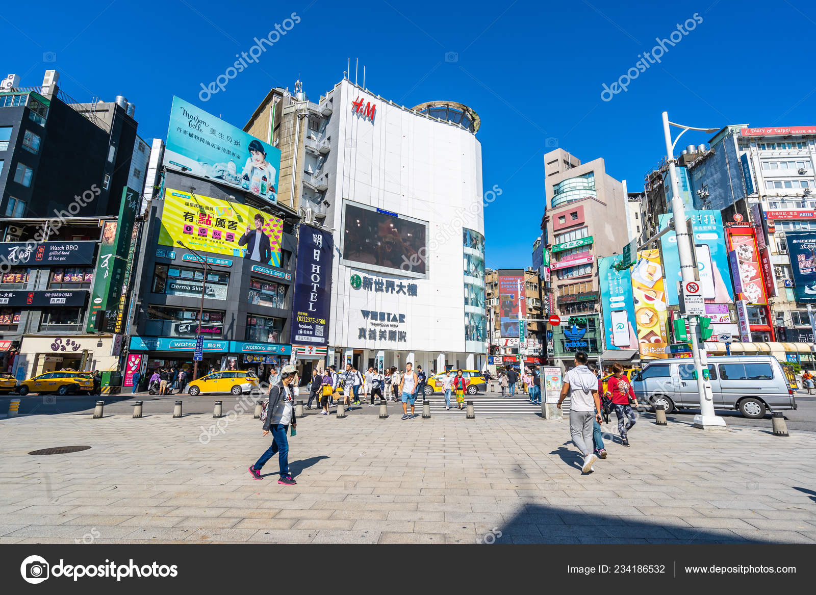 Taipei Taiwan November 2018 Ximending Market Popular Place
