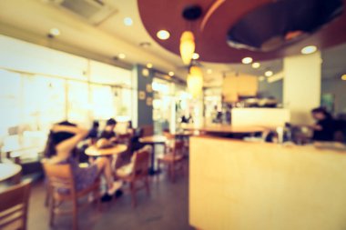 Arka plan için soyut bulanık restoran ve kafenin içi