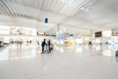 Soyut bulanıklık ve arka plan için Havaalanı terminal iç defocused