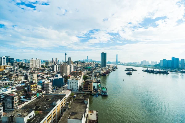 Bela Arquitetura Edifício Paisagem Urbana Horizonte Cidade Macau — Fotografia de Stock