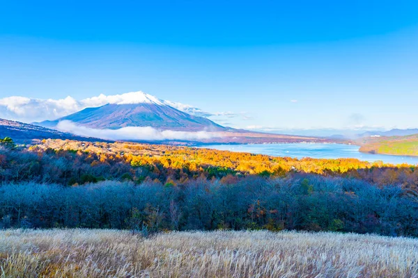 Bela Paisagem Montanha Fuji Yamanakako Lago Yamanaka Temporada Outono Japão — Fotografia de Stock